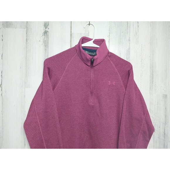 Under Armour 1/4 Zip Pullover Sweatshirt Mens Medium Loose Coldgear - Picture 3 of 6